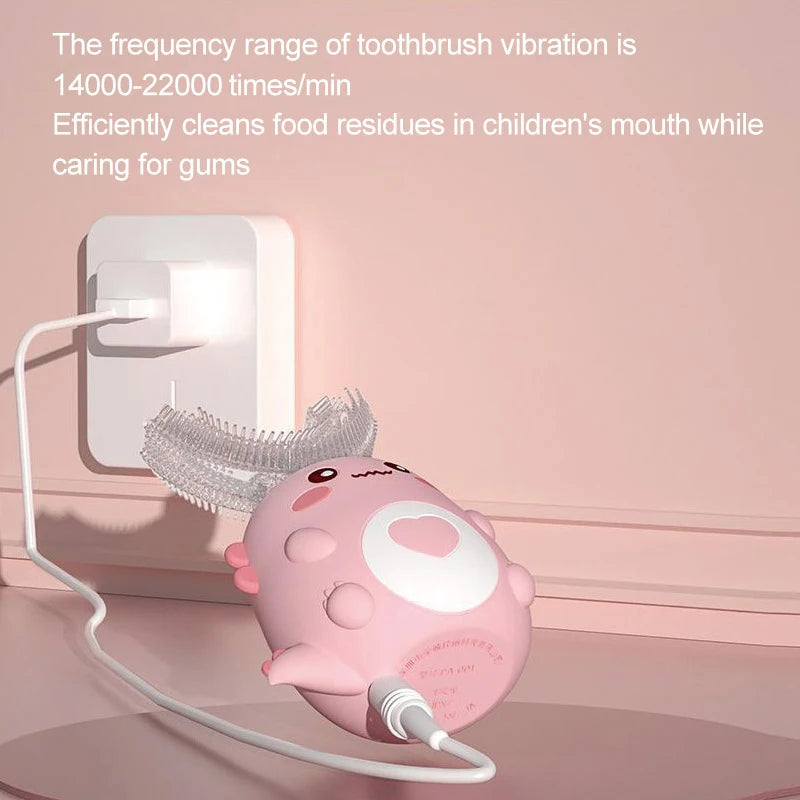 VivaLuxe Smile Buddy – Electric Toothbrush for Kids | Soft Silicone, Smart Auto-Clean, USB Rechargeable