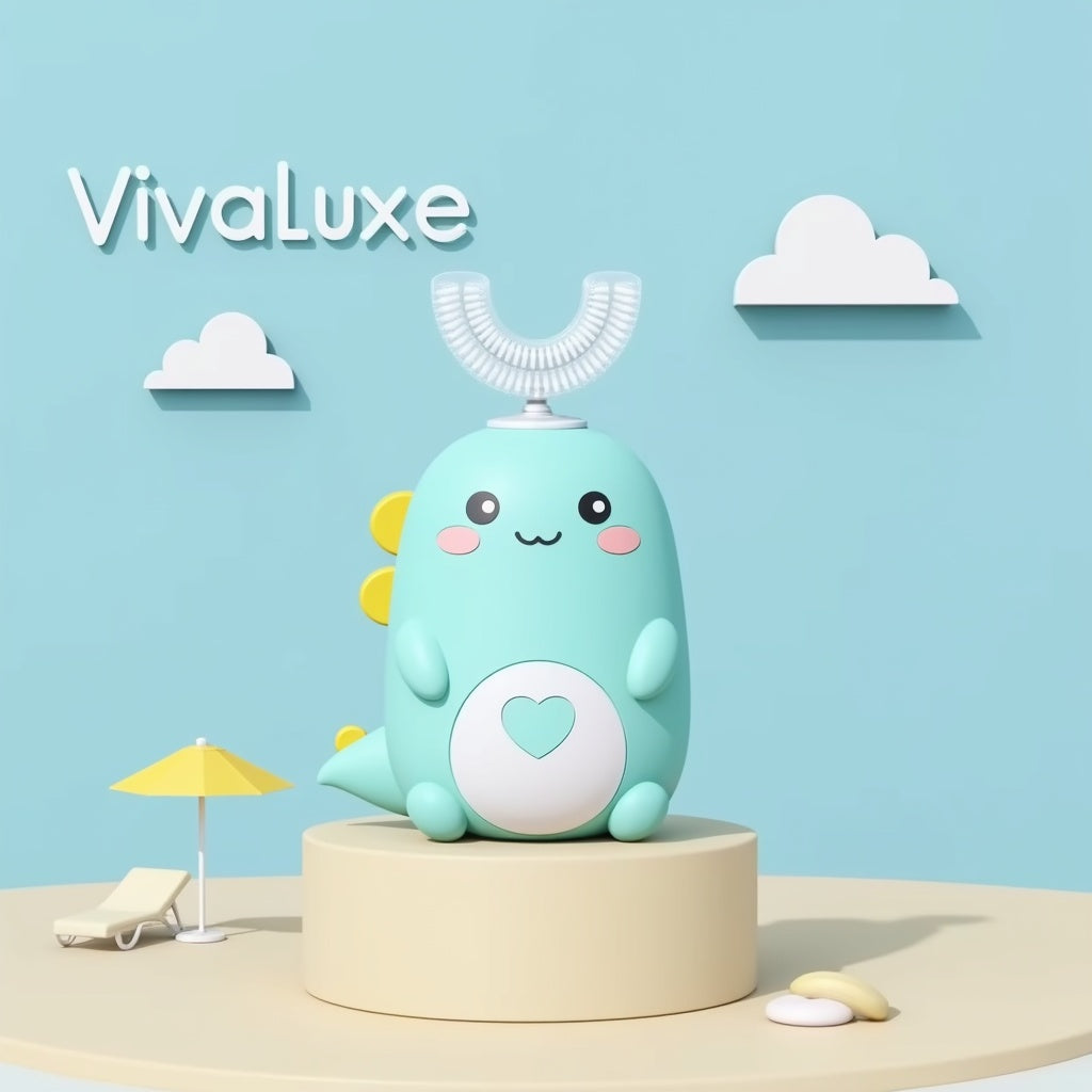 VivaLuxe Smile Buddy – Electric Toothbrush for Kids | Soft Silicone, Smart Auto-Clean, USB Rechargeable